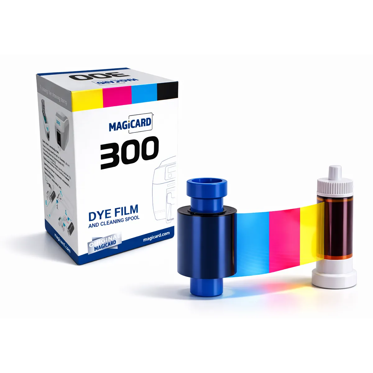 Magicard colour printer ribbon and packaging